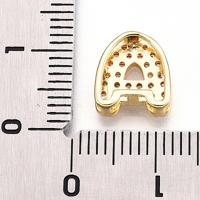 Brass Micro Pave Cubic Zirconia Charms KK-N254-217G-A-1