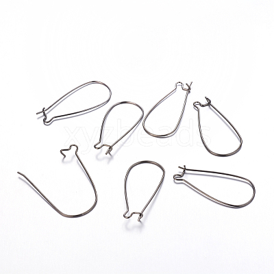 Brass Hoop Earrings Findings Kidney Ear Wires LS-X-EC221-B-1