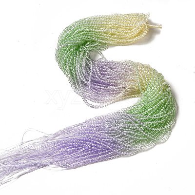 Transparent Gradient Color Glass Beads Strands X1-GLAA-H021-01B-11-1