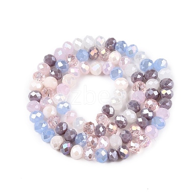 Electroplate Glass Beads Strands GLAA-T023-D16-03-1