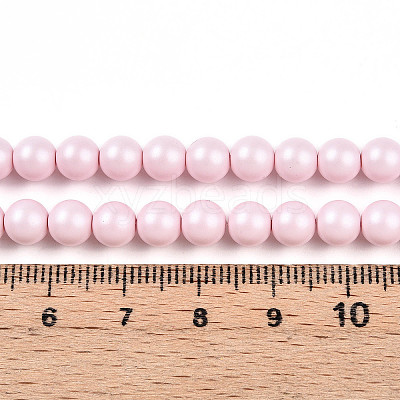 Baking Paint Pearlized Glass Pearl Bead Strands HY-N002-6mm-B04-1