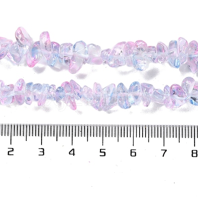Spray Painted Transparent Glass Beads Strands X-GLAA-P060-01A-16-1