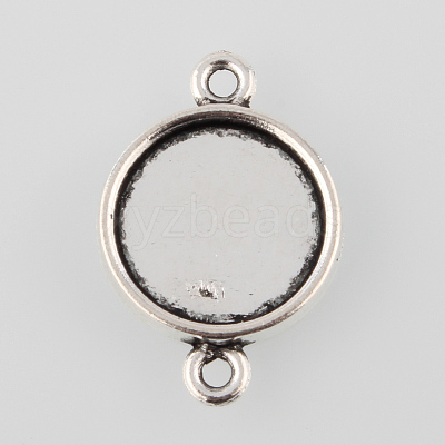 Tibetan Style Alloy Cabochon Connector Settings X-TIBE-M022-13AS-1