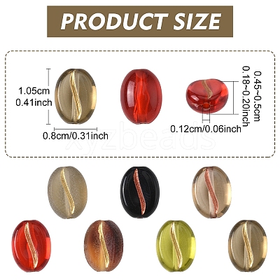 50Pcs Transparent Frosted Acrylic Beads FACR-YW0001-09A-1