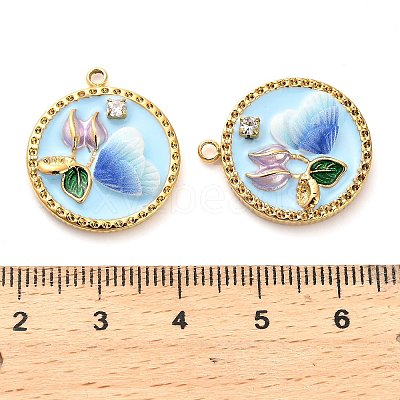 304 Stainless Steel Enamel Pendants STAS-B084-04G-03-1