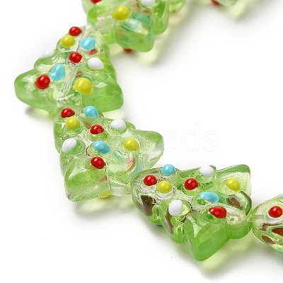 Handmade Bumpy Glass Beads Strands LAMP-F032-08K-1