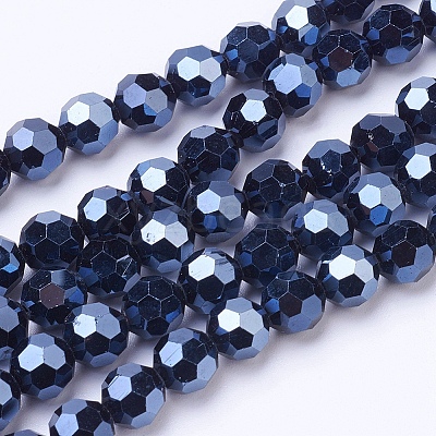 Electroplate Glass Beads Strand LS-EGLA-J042-6mm-F01-1