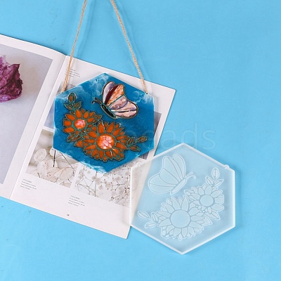 DIY Hexagon Shape Pendant Decoration Food-grade Silicone Molds SIMO-D002-03B-1