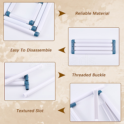 3 Stes 3 Styles Plastic Cross Stitch Embroidery Hoops DIY-CP0012-44A-1