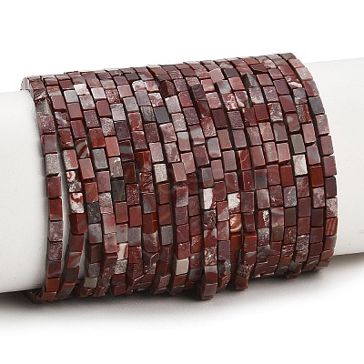 Natural Red Rainbow Jasper Beads Strands GG-CBA2498-B01-01-1