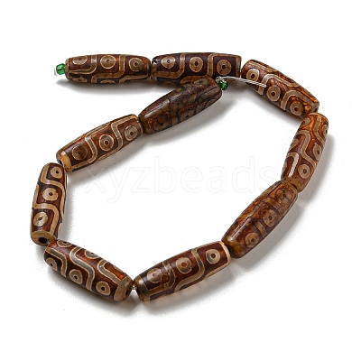 Tibetan Style dZi Beads Strands G-P526-C03-1