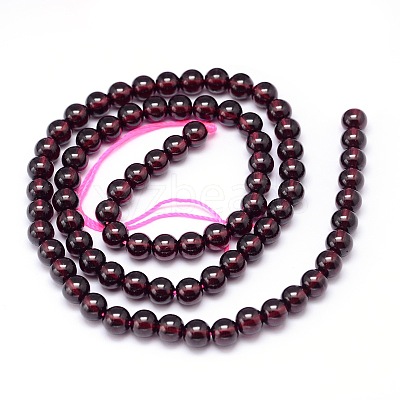 Mozambique Import Natural Grade AAAA Garnet Round Beads Strands G-E300-AAAA-5mm-1
