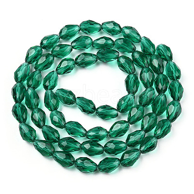Glass Beads Strands GLAA-R024-11x8mm-16-1