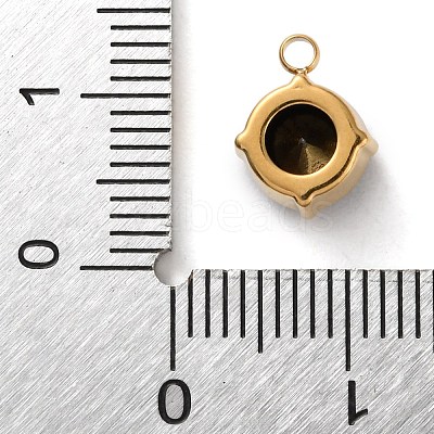 304 Stainless Steel Micro Pave Cubic Zirconia Pendants STAS-K292-01G-13-1