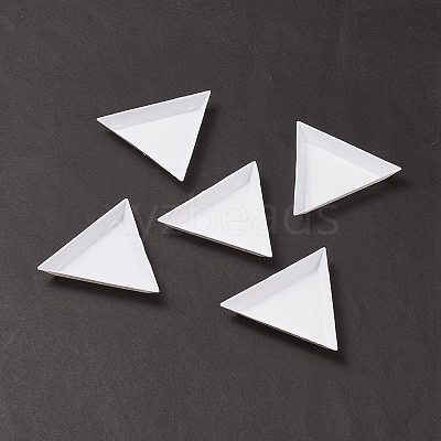 Polypropylene(PP) Triangle Nail Art Rhinestone Sorting Trays DIY Decals MRMJ-G003-02-1