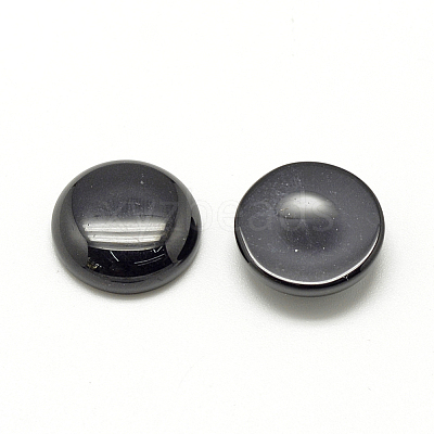 Synthetic Black Stone Cabochons X-G-R416-10mm-46-1-1
