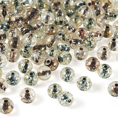 100Pcs Crackle Transparent Glass Beads Strands GLAA-TA0004-11C-1