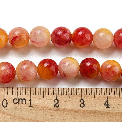 Natural Dyed Yellow Jade Beads Strands G-Q160-A01-01C-1
