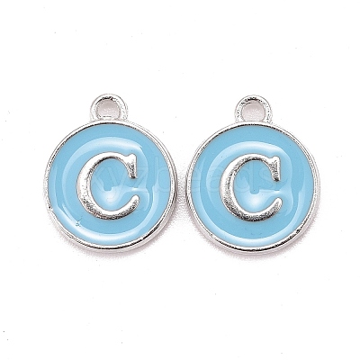 Platinum Plated Alloy Enamel Charms LS-X-ENAM-S118-04C-P-1
