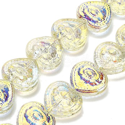 Electroplate Baking Paint Glass Beads Strands EGLA-K061-13A-AB03-1