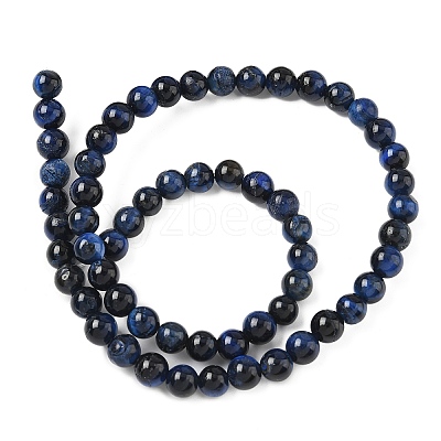 Grade B Natural Tiger Eye Beads Strands G-F591-18-6mm-01-1