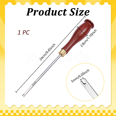 Wooden Awl Pricker Sewing Tool TOOL-WH0059-071C-1