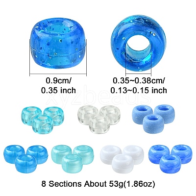 424G 8 Colors Acrylic Beads KY-FS0001-22B-1