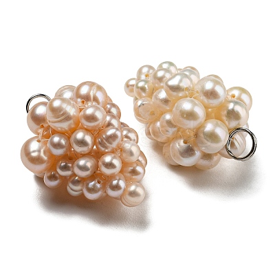 Natural Cultured Freshwater Pearl Pendants PEAR-H018-1