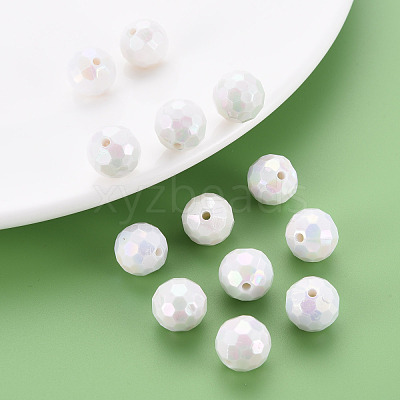 Opaque Acrylic Beads TACR-S154-10F-09-1