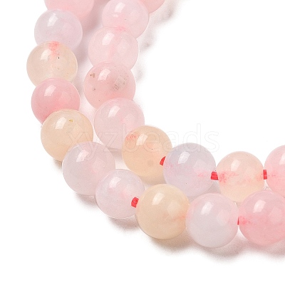 Natural White Jade Imitation Morganite Beads Strands G-I299-F14-10mm-01-1