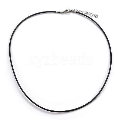 Round Leather Cord Necklaces Making X-MAK-I005-2mm-1