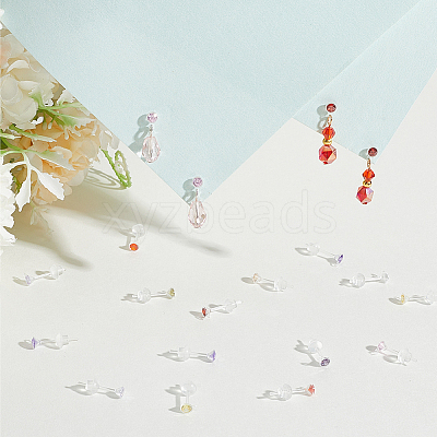 10Pairs 10 Colors  Resin Stud Earring Finding RESI-BBC0001-03-1