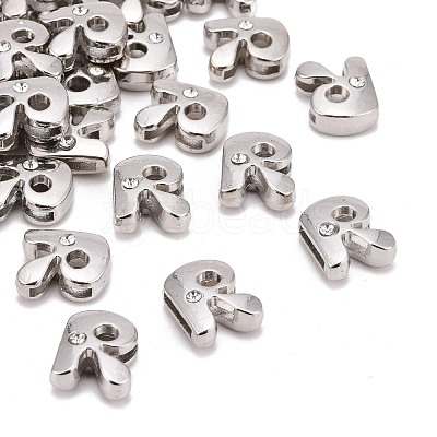 Letter Slider Beads for Watch Band Bracelet Making X-ALRI-O012-R-NR-1