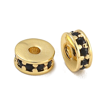 Rack Plating Brass Micro Pave Cubic Zirconia Beads KK-U030-26G-07-1