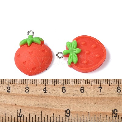 12Pcs 12 Styles Opaque Resin Pendants RESI-V001-04-1