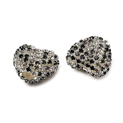Sparkling Acrylic Heart Beads with Rhinestone Embellishment LS-OACR-NH0001-02A-06-1