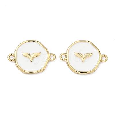 Ocean Brass Enamel Connector Charms KK-C251-05G-01A-1