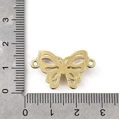 Brass Pave Clear Cubic Zirconia Connector Charms KK-Q066-11G-1