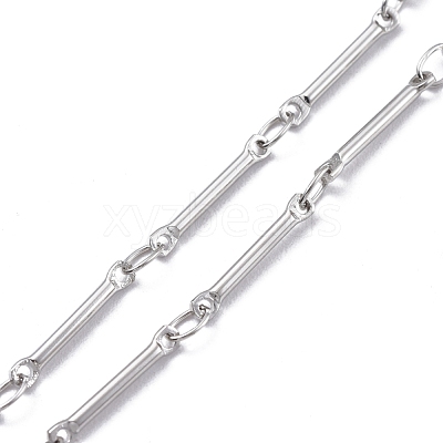 3.28 Feet Real Platinum Brass Bar Link Chains X-CHC-R126-13P-1
