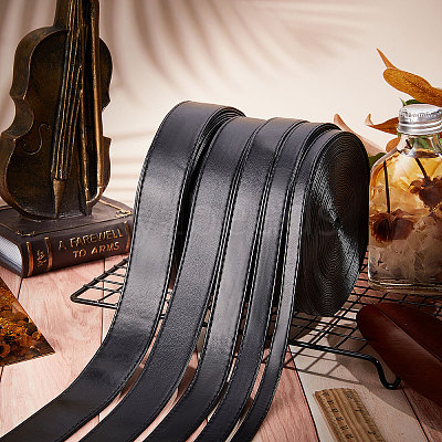 Flat PU Imitation Leather Cord LC-WH0006-05A-02-1