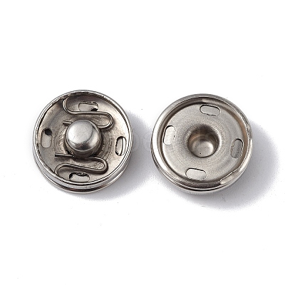 Non-Tarnish 202 Stainless Steel Snap Buttons LS-BUTT-I017-01C-P-1