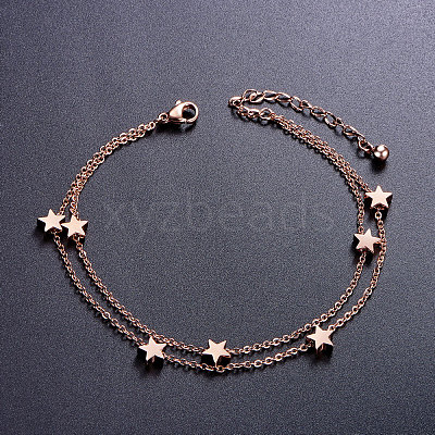 Trendy Stainless Steel Anklet JA42A-1