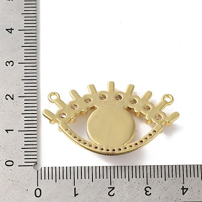 Rack Plating Brass Pave Clear Cubic Zirconia & Glass Pendants KK-G504-23G-02-1