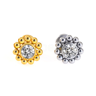 316L Surgical Stainless Steel & G23 Titanium Crystal Rhinestone Labrets for Women Men WG3A239-15-1