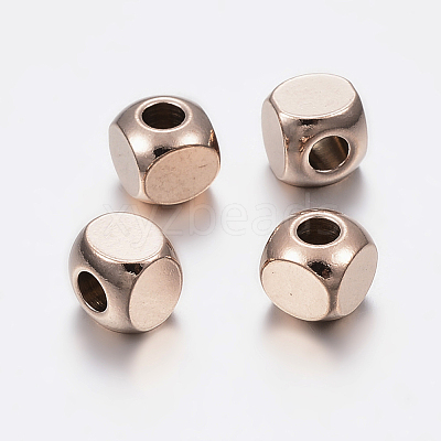 Ion Plating(IP) 304 Stainless Steel Beads STAS-F136-01RG-6x6mm-1