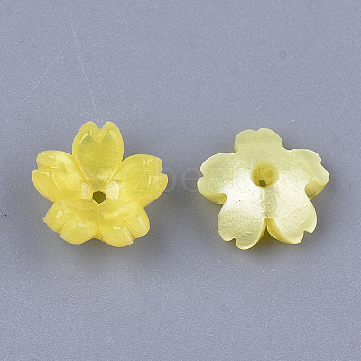 Cellulose Acetate(Resin) Bead Caps X-KK-S161-03D-1