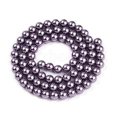 Baking Paint Pearlized Glass Pearl Bead Strands HY-N002-5mm-A14-1