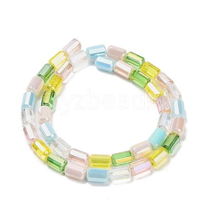 Electroplated Glass Beads Strands EGLA-P067-01A-03-1