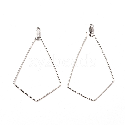 Tarnish Resistant 304 Stainless Steel Wire Pendants STAS-X0017-14P-1
