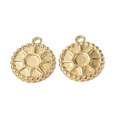 Ion Plating(IP) 304 Stainless Steel Pendant Cabochon Setting STAS-C066-03G-1